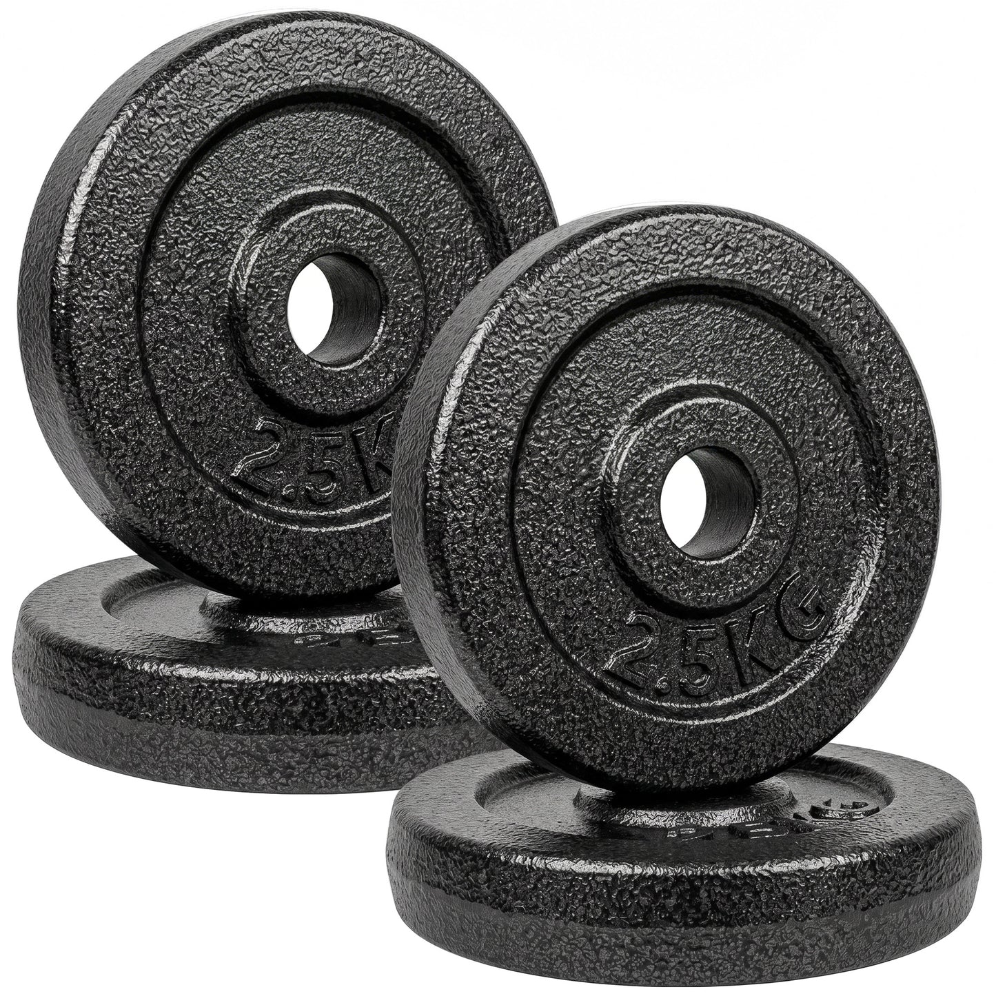 Weight Plates Set, 1"/2.5cm Weight Disc Pair, 4 x 2.5kg Metal Dumbbell/Barbell Plates for Home Gym