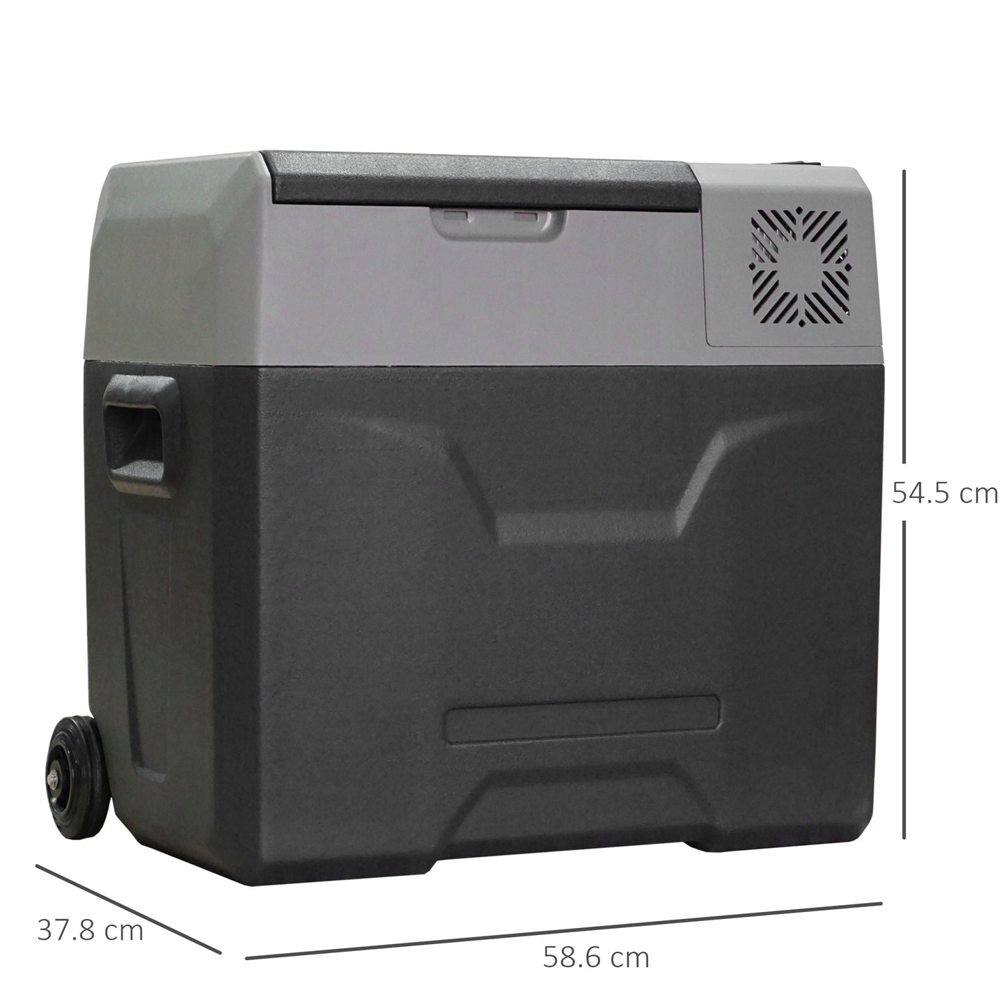 Car Refrigerator, Portable 12/24V 50 Litre Compressor Fridge Freezer, Electric Cooler Box for Camping, Travel, Picnic