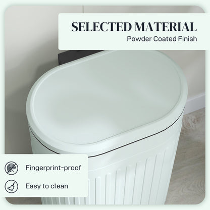 30L Metal Kitchen Bin, with Soft-Close Lid - Light Green