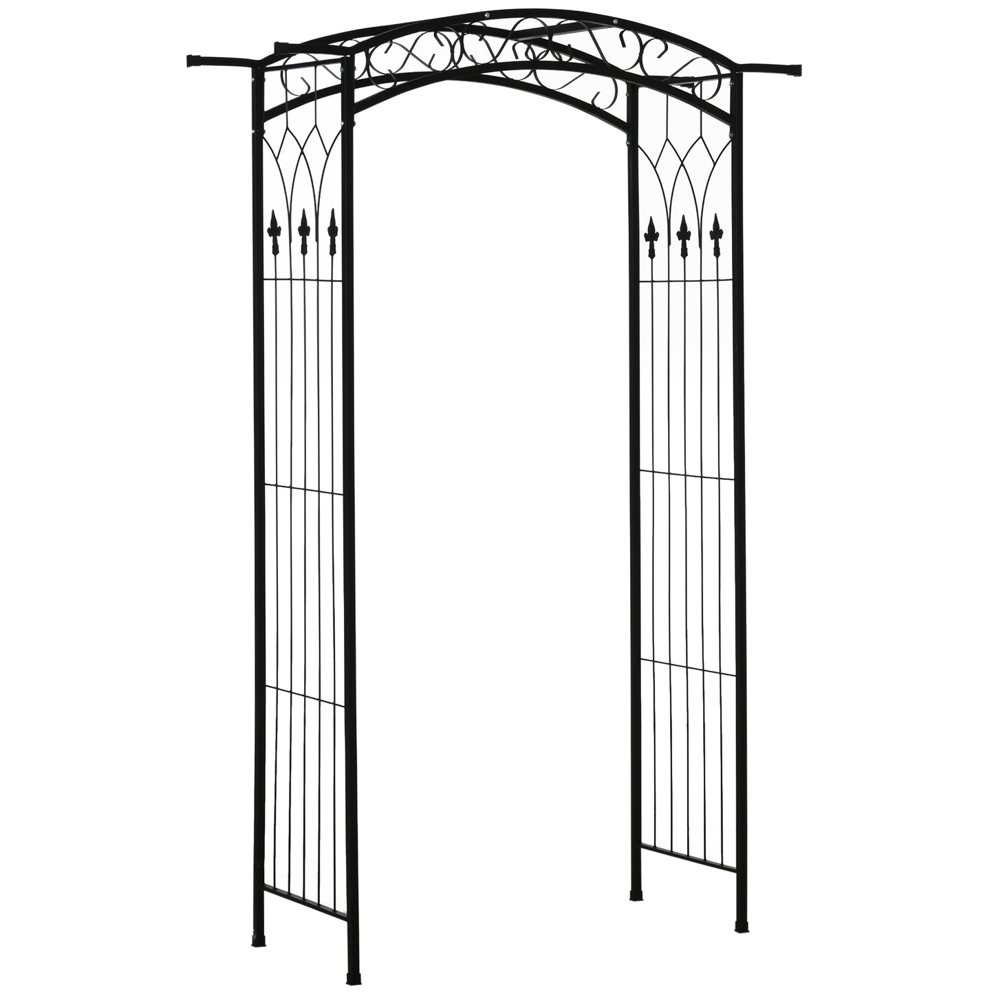 211cm Height Metal Garden Arch Arbor for Wedding Decor for Climbing Plants and Outdoor Decoration