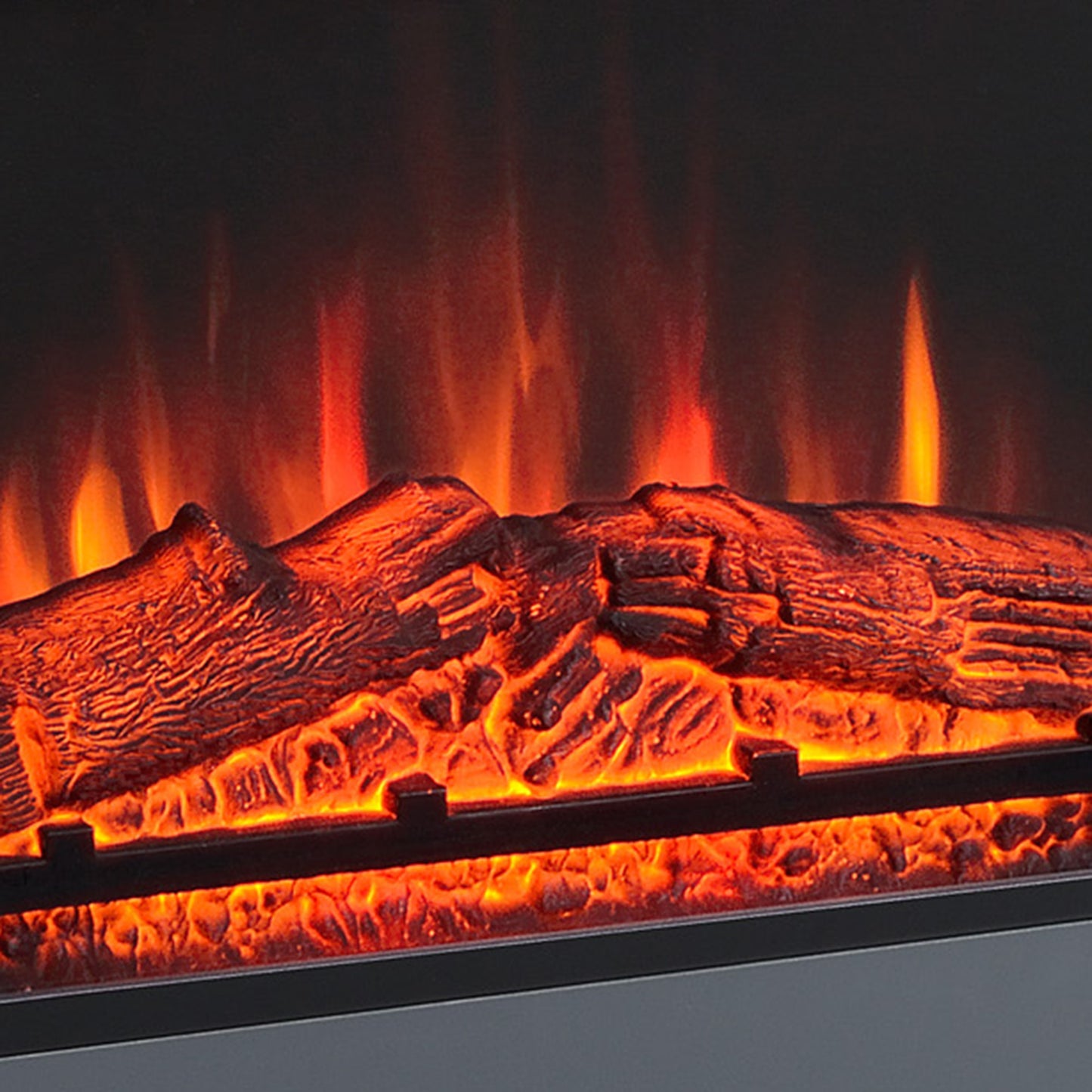 44" Electric Fireplace Suite with Remote Control, 2000W Freestanding Fireplace Heater with LED Flame Effect