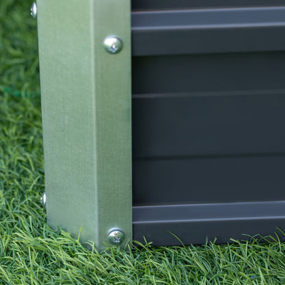 108L Raised Garden Bed, Galvanized Steel Elevated Planter Box w/ Installation Gloves for Backyard, Patio to Grow Vegetables
