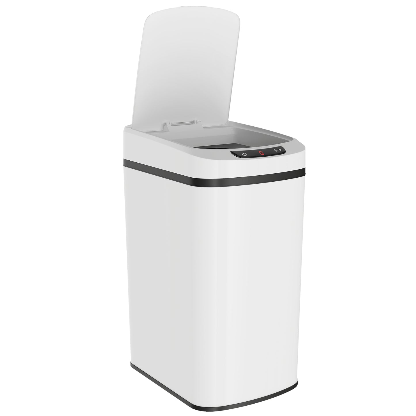 12L Sensor Bin, Automatic Touchless Motion Sensor Kitchen Bin with Fingerprint Resistant Stainless Steel, White