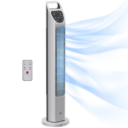 31" Oscillating Tower Fan with Remote Control, 4H Timer, 3 Speed 3 Modes