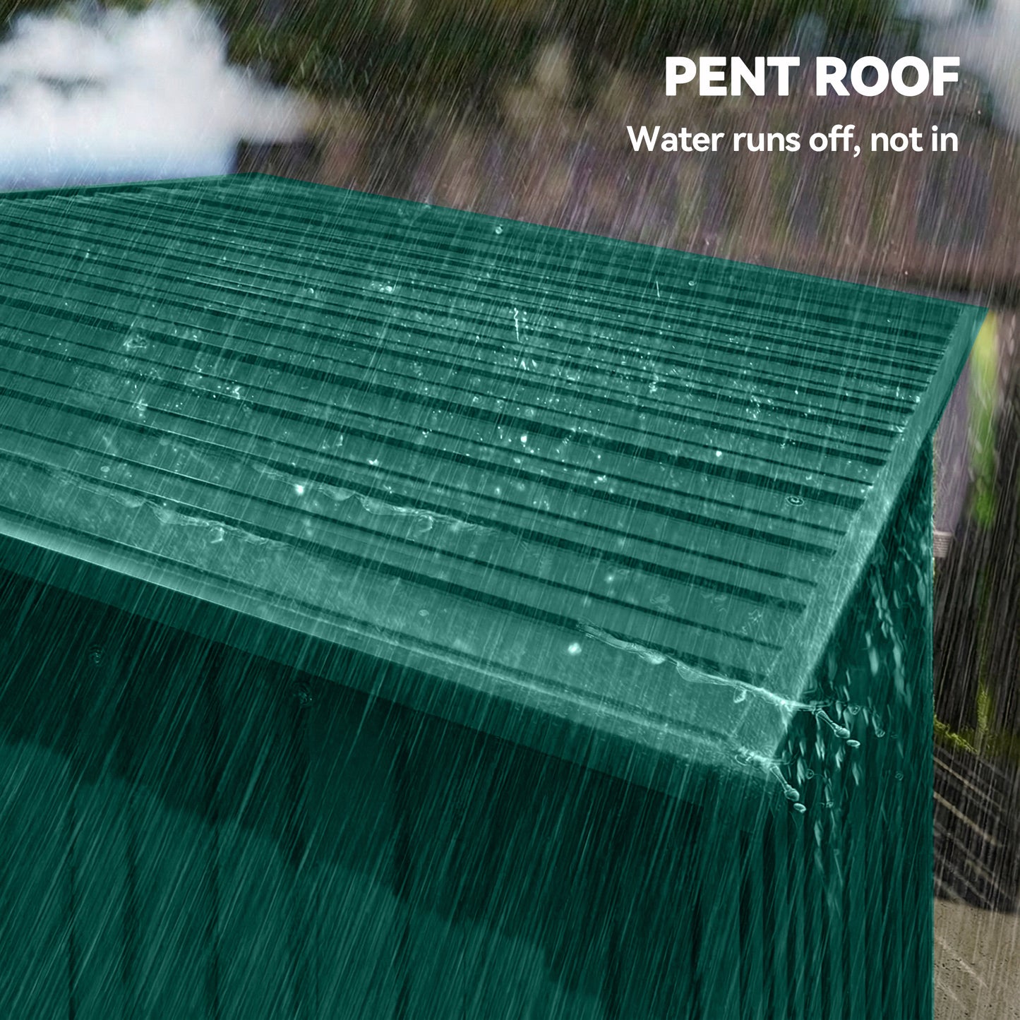 5 x 3.5ft Metal Garden Storage Shed with Effortless Assembly and 2 Pairs of Gloves, Waterproof Outdoor Shed, Green