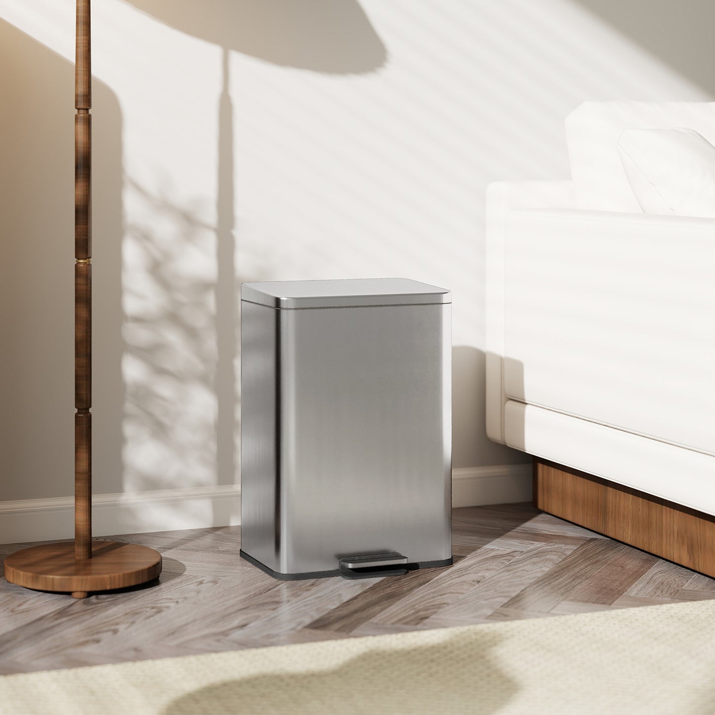 20L Kitchen Bin with Soft-Close Lid and Stay-Open Function