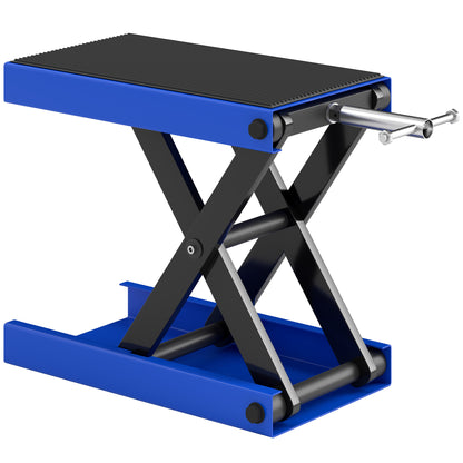 500KG Motorcycle Lift Scissor Jack, Height Adjustable Motorbike Stand with Anti-Slip Wide Deck