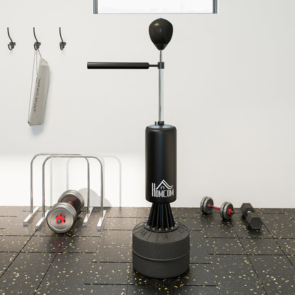 155-205cm 3-IN-1 Freestanding Boxing Punching Bag Stand, Boxing Speed Trainer with Rotating Flexible Arm, Speed Ball