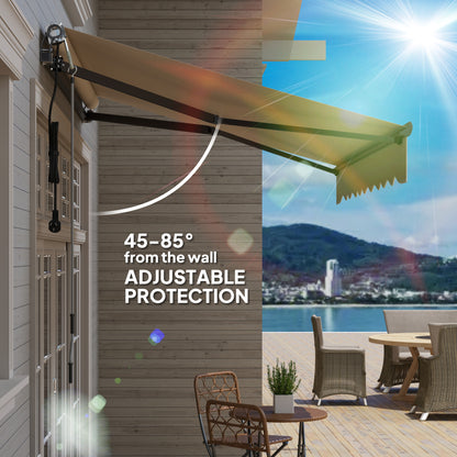 2.5 x 2m Electric Awning with Remote Controller, Aluminium Frame DIY Retractable Awning