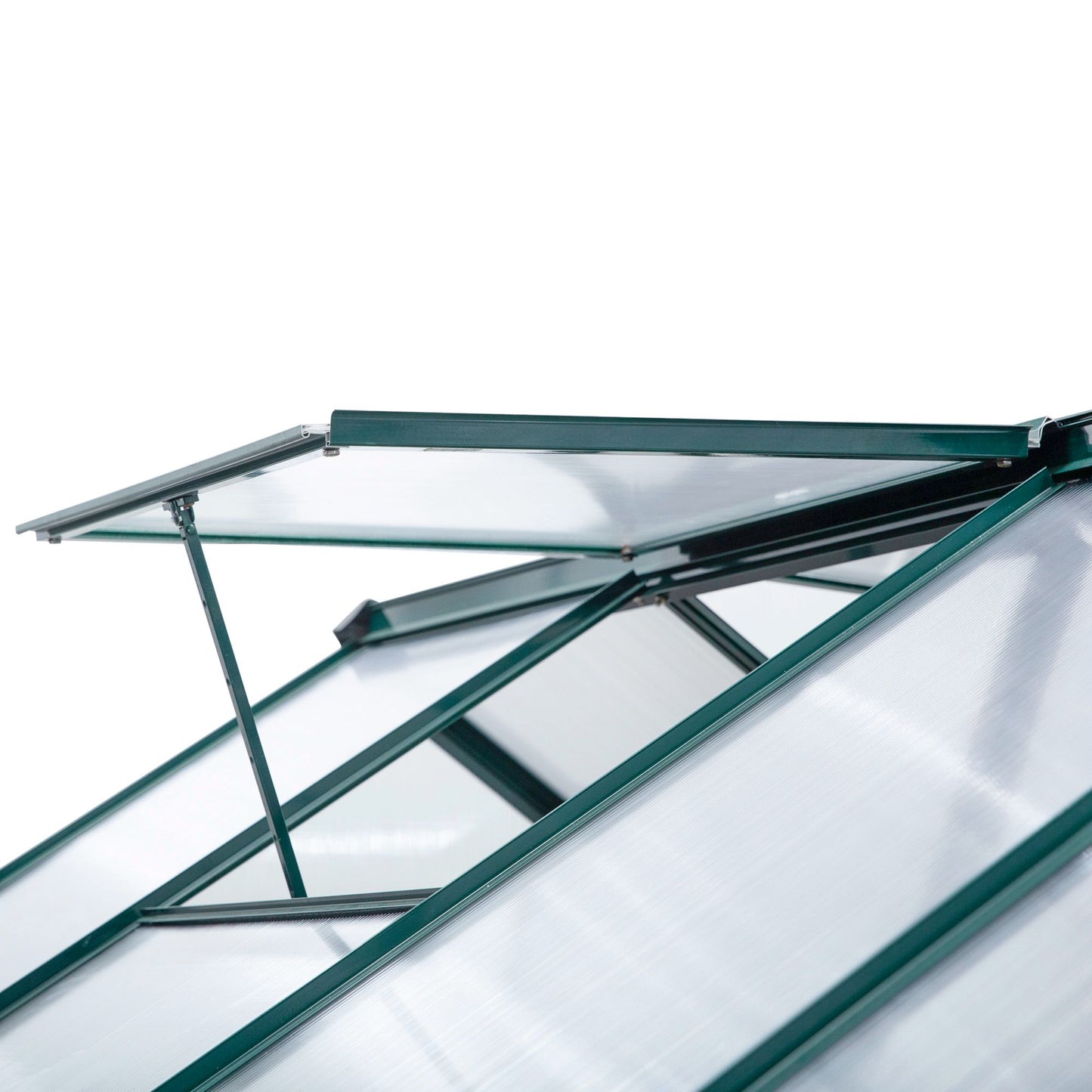 6 x 10ft Polycarbonate Greenhouse, Large Walk-In Green House with Slide Door and Window