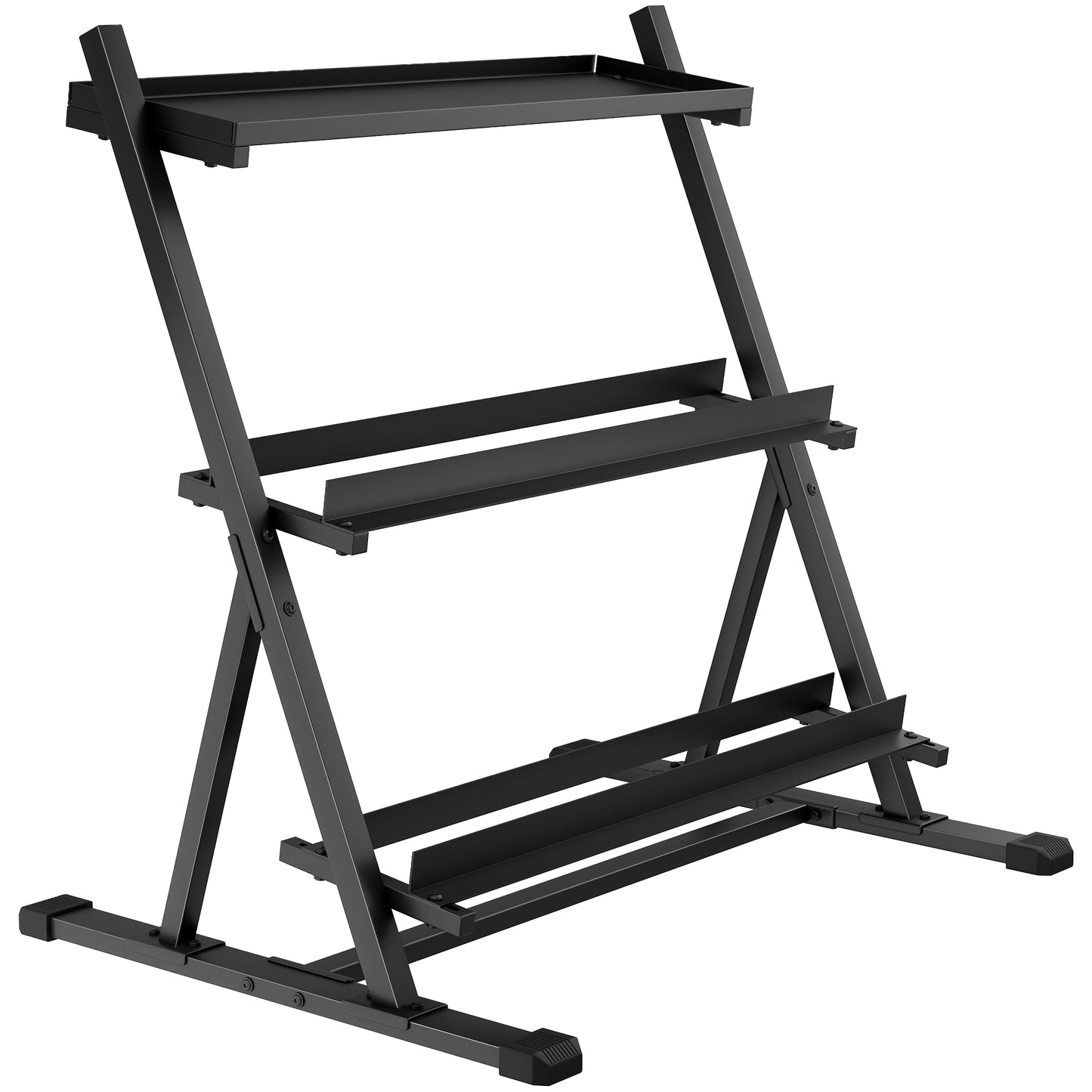 3-Tier Adjustable Dumbbell Rack, Heavy-Duty Weight Rack for Dumbbells, Kettlebells and Multiple Balls