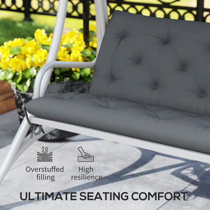3 Seater Bench Pad, Garden Swing Chair Cushion with Back and Ties