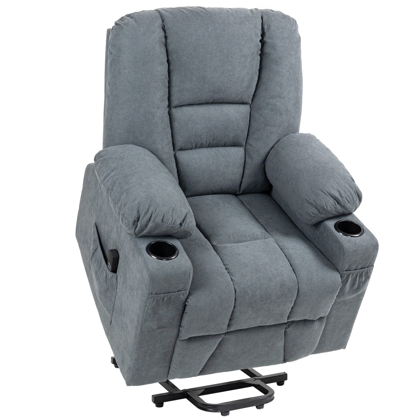 Oversized Riser and Recliner Chairs for the Elderly, Fabric Upholstered Lift Chair for Living Room with Remote Control