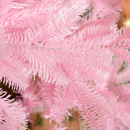 5FT Artificial Christmas Tree Holiday Xmas Holiday Tree Decoration with Automatic Open for Home Party, Pink