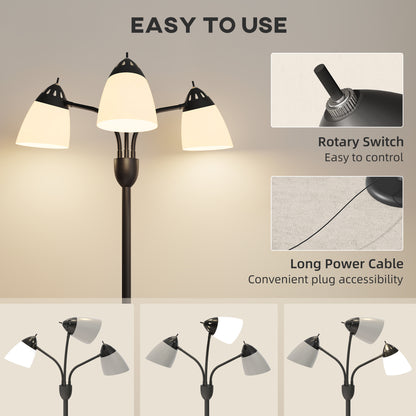 Arc Tree Floor Lamp with 3 Adjustable Rotating Lights and 3000K/4500K/6500K Colour Temperatures