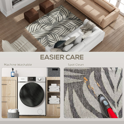 UV Resistant Indoor & Outdoor Area Rug, Easy-Cleaning Machine Washable Rug for Patio, Garden, Kitchen