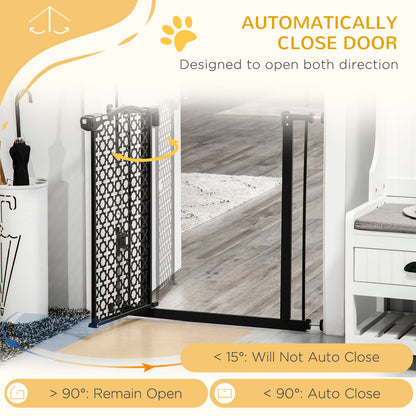 74-80 cm Pressure Fit Safety Gate for Doorways and Staircases, Dog Gate, Pet Barrier for Hallways with Auto Close