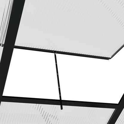 6 x 10ft Polycarbonate Greenhouse, Large Walk-In Green House with Slide Door and Window