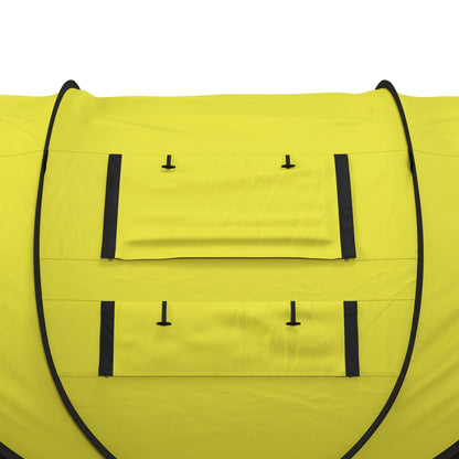 4 Person Pop-up Camping Tent, Family Dome Tent with Ground Sheet, 4 Windows and Portable Carry Bag for Beach Outdoor Trip