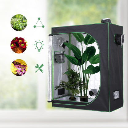 Grow Tent Reflective Mylar Hydroponic with Adjustable Vents and Floor Tray for Indoor Plant Growing