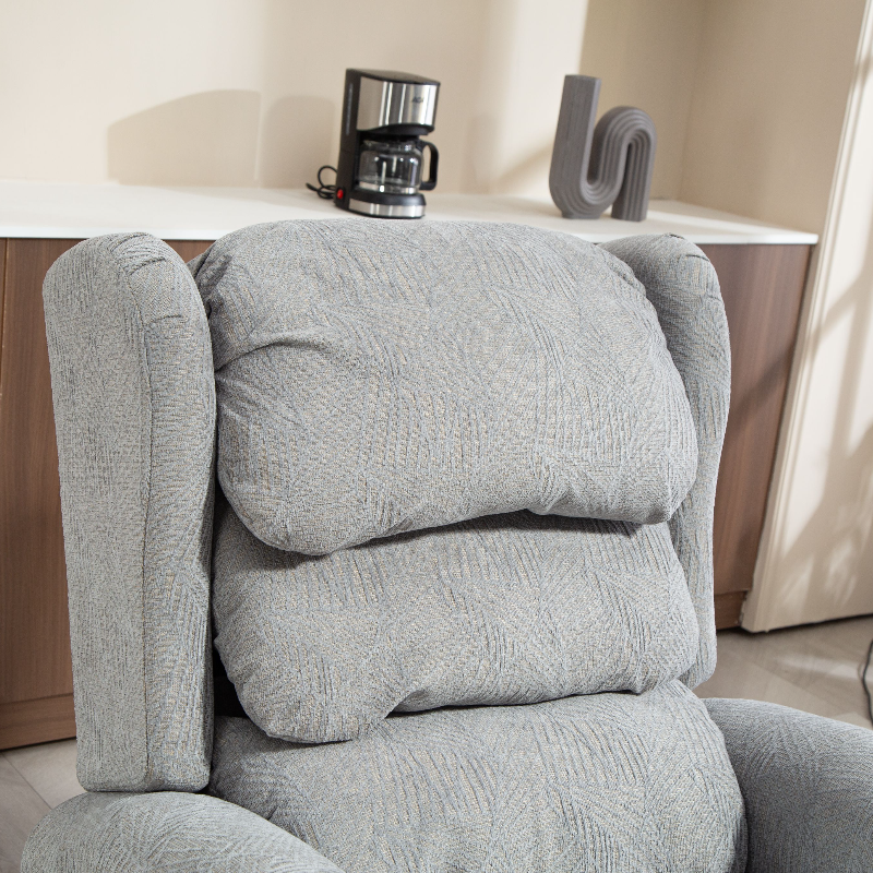 Velvet-Feel 150° Electric Riser Recliner Chair - Grey