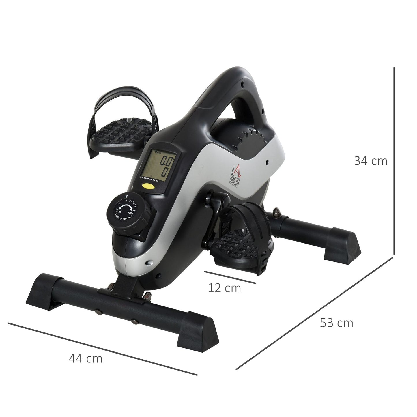 Portable Pedal Exerciser, Mini Exercise Bike with 8 Levels Magnetic Resistance and LCD Display