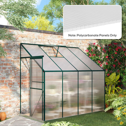 14 Pieces Polycarbonate Sheets, 121 x 61 x 0.4cm Twin-Wall Plastic Roofing Sheets, 10m² Replacement Greenhouse Panels