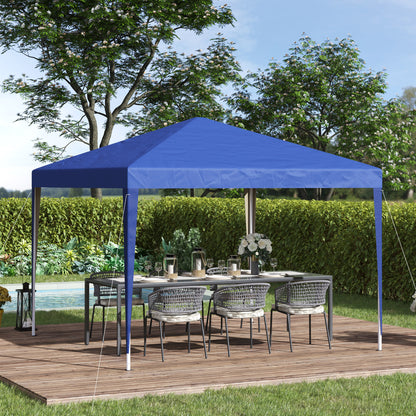 3 x 3M Garden Pop Up Gazebo Height Adjustable Marquee Party Tent Wedding Canopy with Carrying Bag, Blue