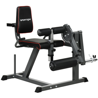 Seated Leg Extension and Curl Machine, Adjustable Leg Raise Machine and Curl Machine with Plate Loaded for Hip, Thigh