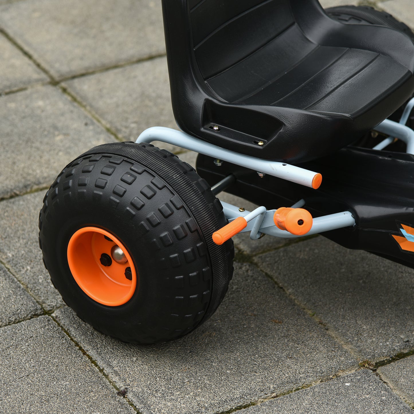 Pedal Go Kart, Kids Ride On Race Car with Brake, Gears Shift, Steering Wheel, Adjustable Seat