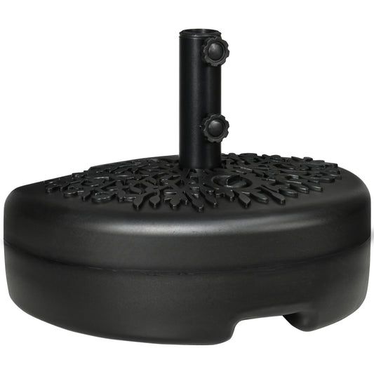 Water/Sand Fillable Half Parasol Umbrella Base - Black