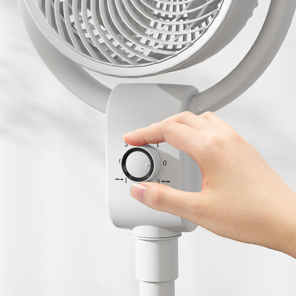 Pedestal Air Circulation Fan with Oscillating, White