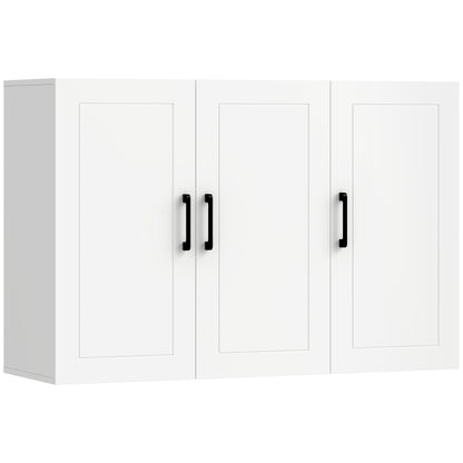 Bathroom Wall Cabinet, Wall Mounted Bathroom Cabinet, Over the Toilet Space Saver with Adjustable Shelves, White