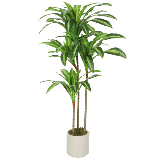 120cm Artificial Dracaena Tree with Bendable Trunks - Green