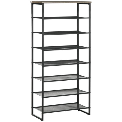 8-Tier Shoe Rack, Shoe Storage Organizer with Mesh Shelves