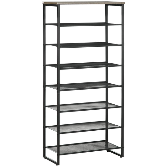 8-Tier Shoe Rack, Shoe Storage Organizer with Mesh Shelves