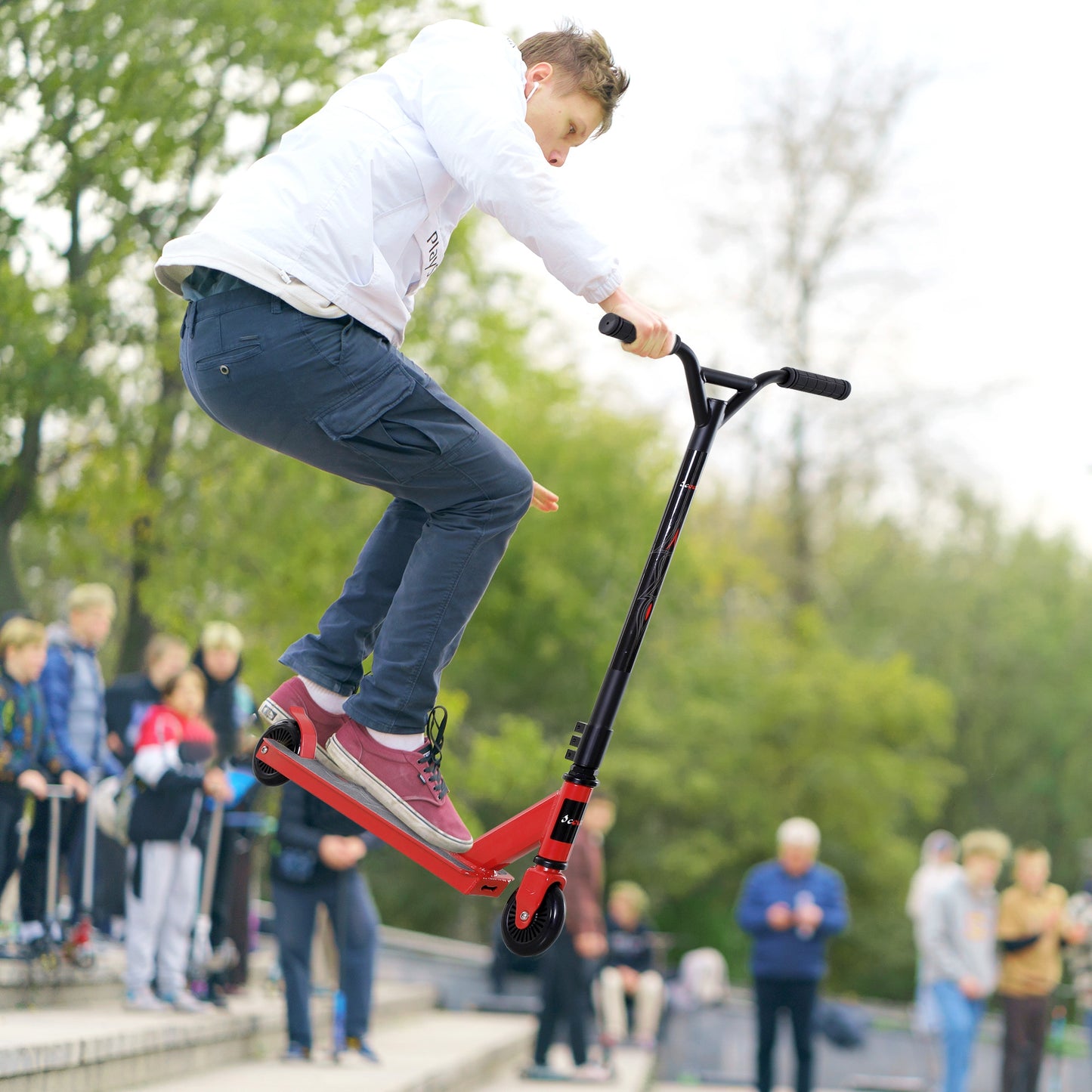 Street Stunt Scooter Intermediate and Beginner Freestyle Tricks Scooters For 14+ Teens Adult w/ Rear φ10cm Wheel & Brake