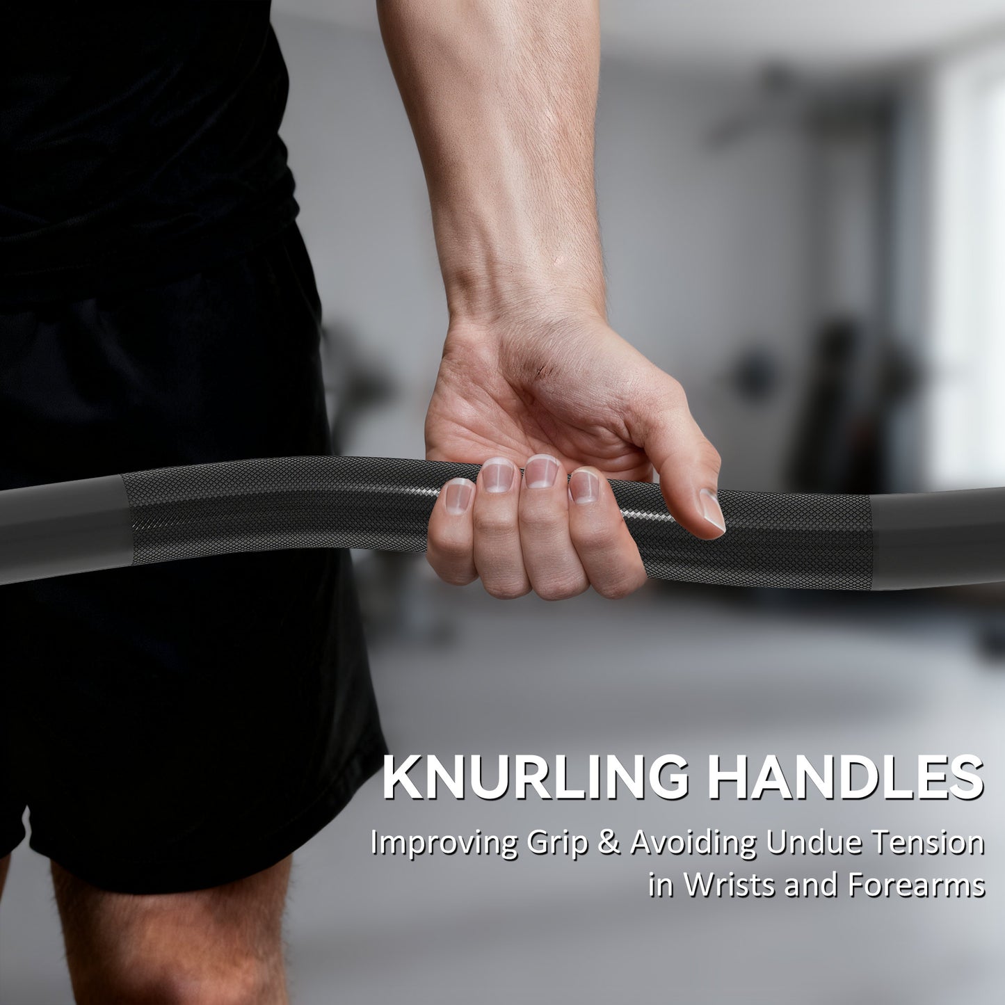 4ft Olympic EZ Curl Bar, Barbell Bar for 2" Weight Plates with Non-Slip Hand Grip 120cm