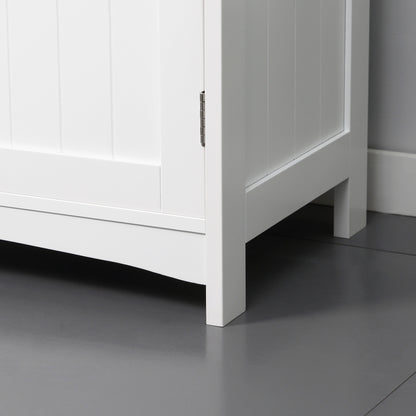 Pedestal Under Sink Cabinet with Double Doors, Modern Bathroom Vanity Unit, Storage Cupboard with Adjustable Shelves, White