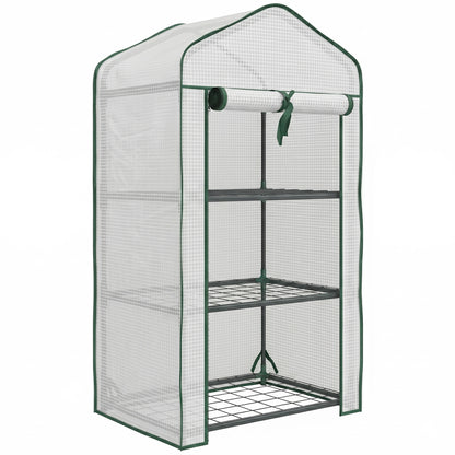 Three-Tier Mini Greenhouse - White