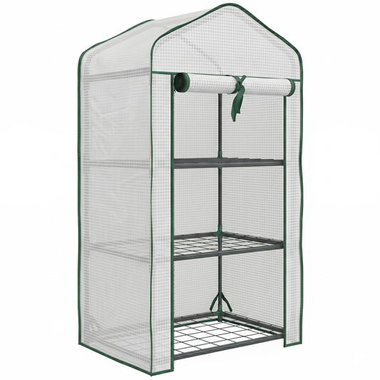 Three-Tier Mini Greenhouse - White