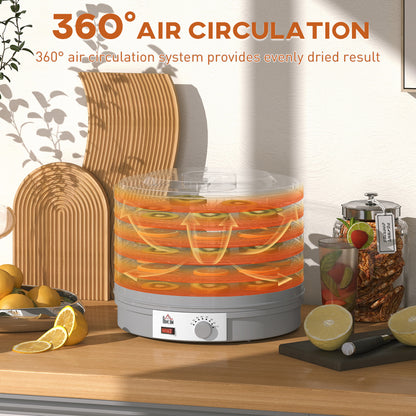 5 Tier Food Dehydrator, 245W Food Dryer Machine with Adjustable Temperature Control for Drying Fruit, Meat, Vegetable