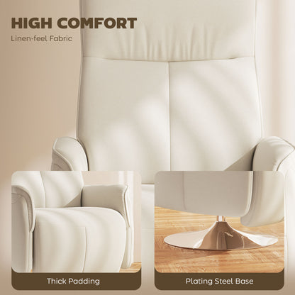 10-Point Massage Recliner Armchair - Cream