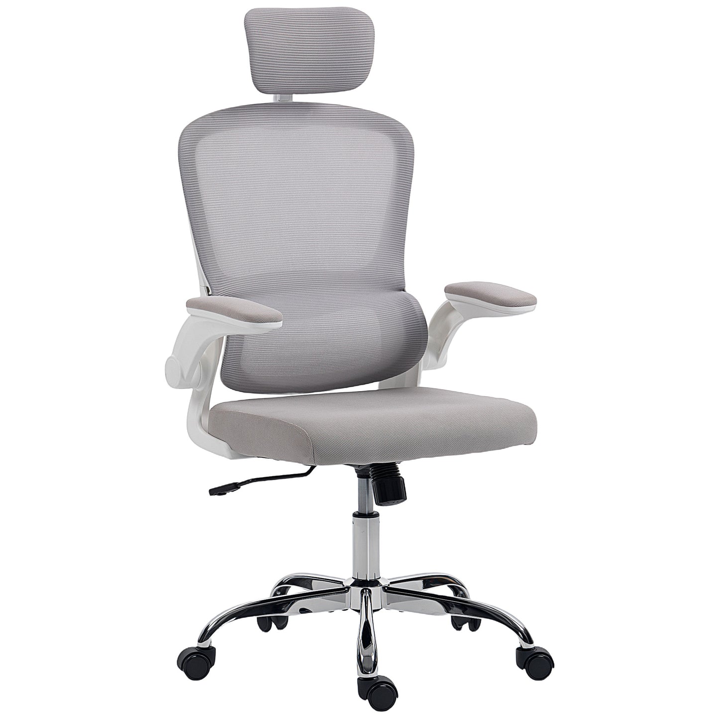 Mesh Back Office Chair, with Lumbar Support - Grey