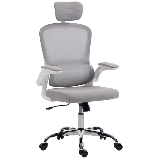 Mesh Back Office Chair, with Lumbar Support - Grey
