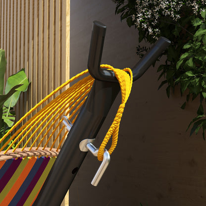 9.4ft Hammock Stand with Side Tray Stand, Steel Frame Hammock Net Stand, for String-style, Brazilian-style, Flat-style