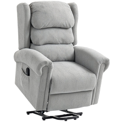 Velvet-Feel 150° Electric Riser Recliner Chair - Grey