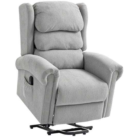 Velvet-Feel 150° Electric Riser Recliner Chair - Grey