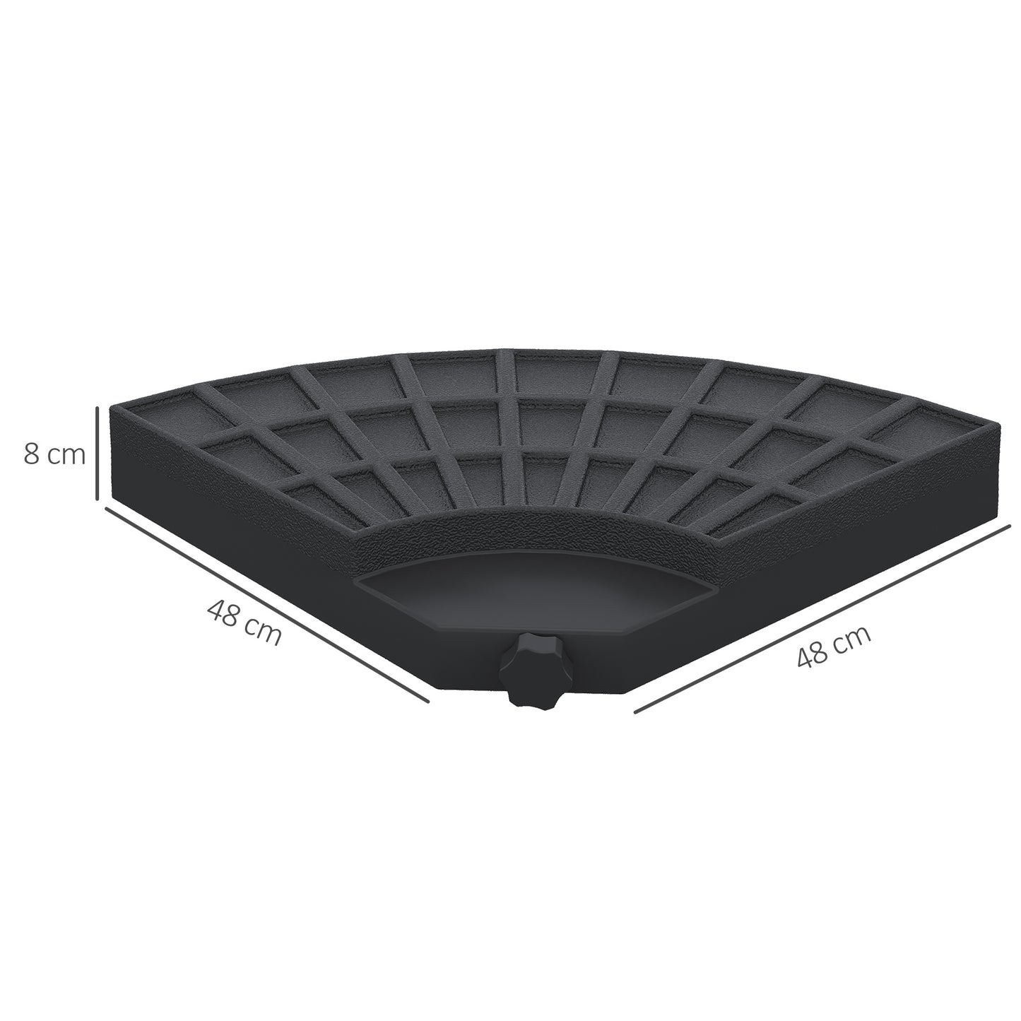 4 PCs 70KG Portable Round Parasol Base Umbrella Cross Stand Weights Holder Sand or Water Filled Outdoor Garden Patio