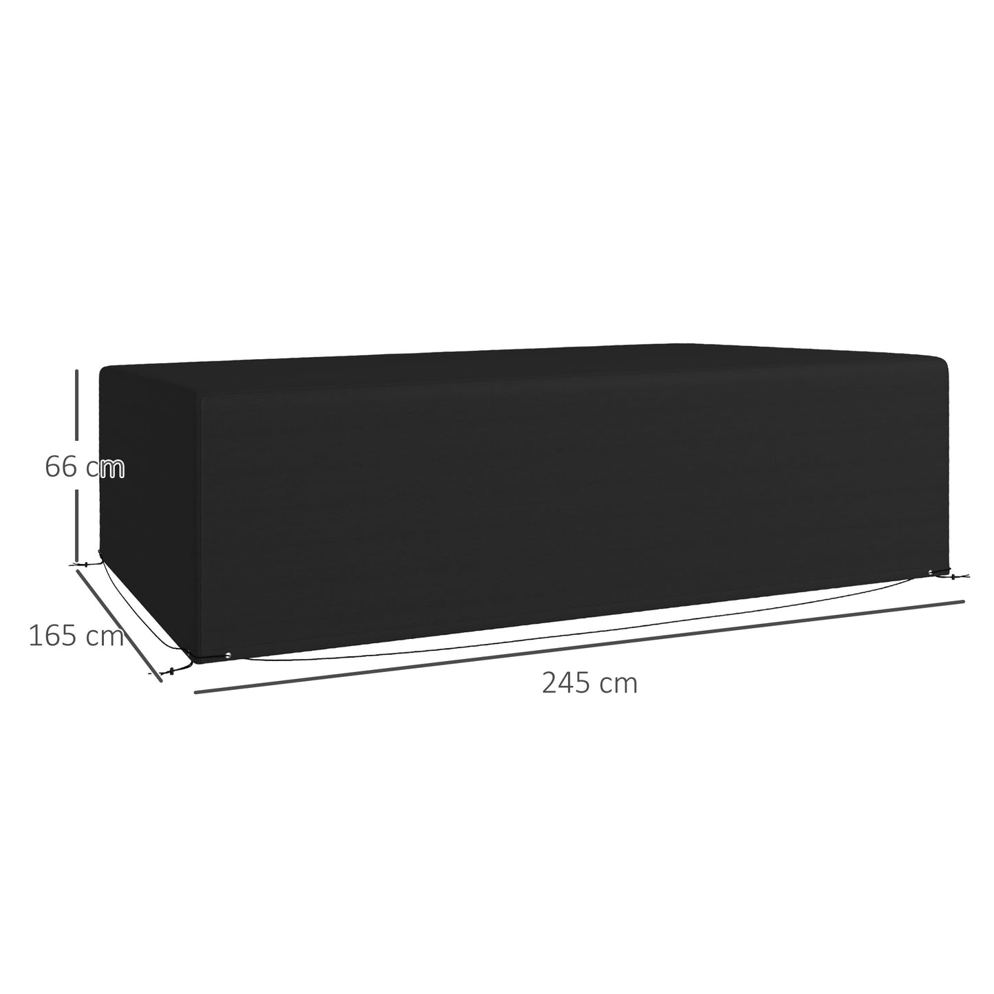 Outdoor Garden Furniture Cover Waterproof, Anti-UV 600D Heavy Duty Oxford Fabric Patio Furniture Cover for Rectangular Sofa T